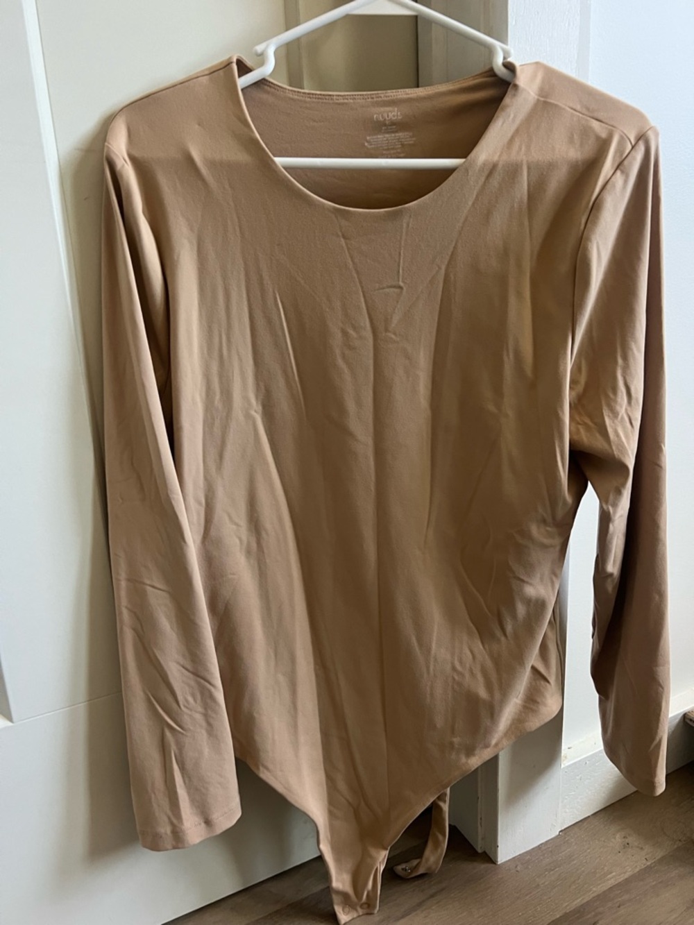 nuuds Long Sleeve Bodysuit in Nude Tan